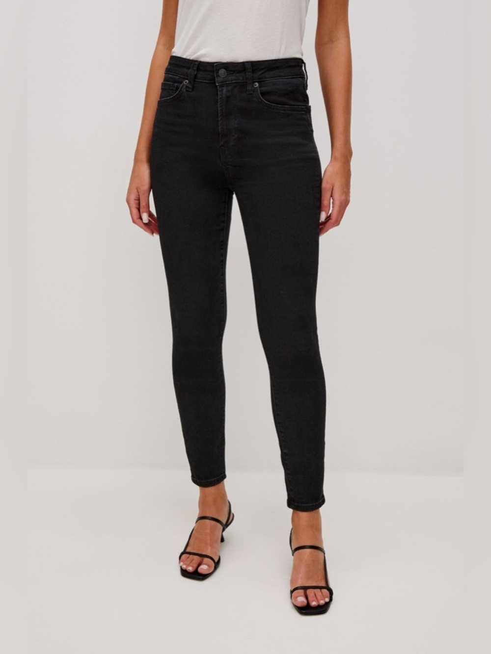 NWT Rails Larchmont Black High-Rise Skinny Jeans, Size 24